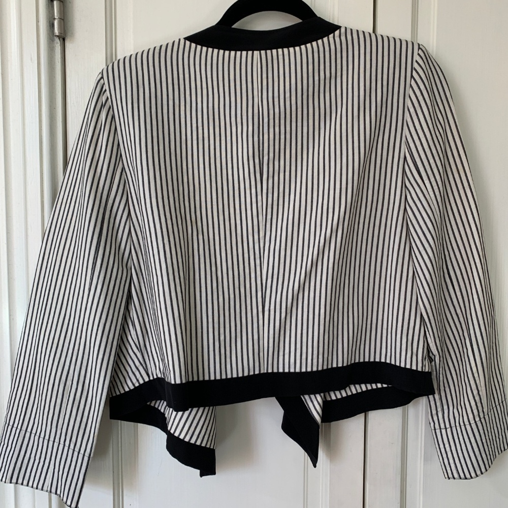 Tibi Open-Front Striped Blazer - image 3